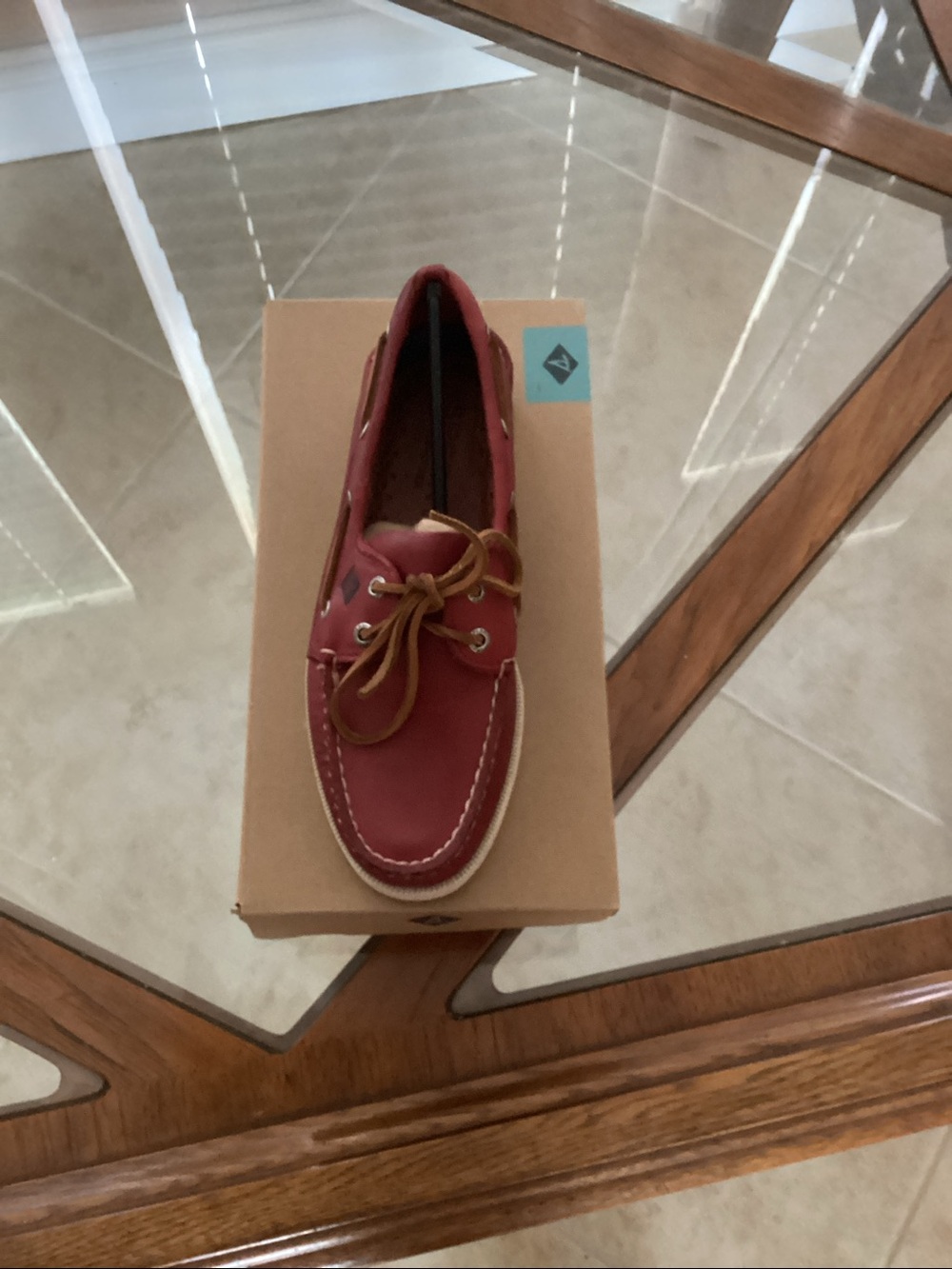 Sperry Men’s Top Sider A/O Sarape Red Size 7 New/ Women’s Approximate Size 8 1/2
